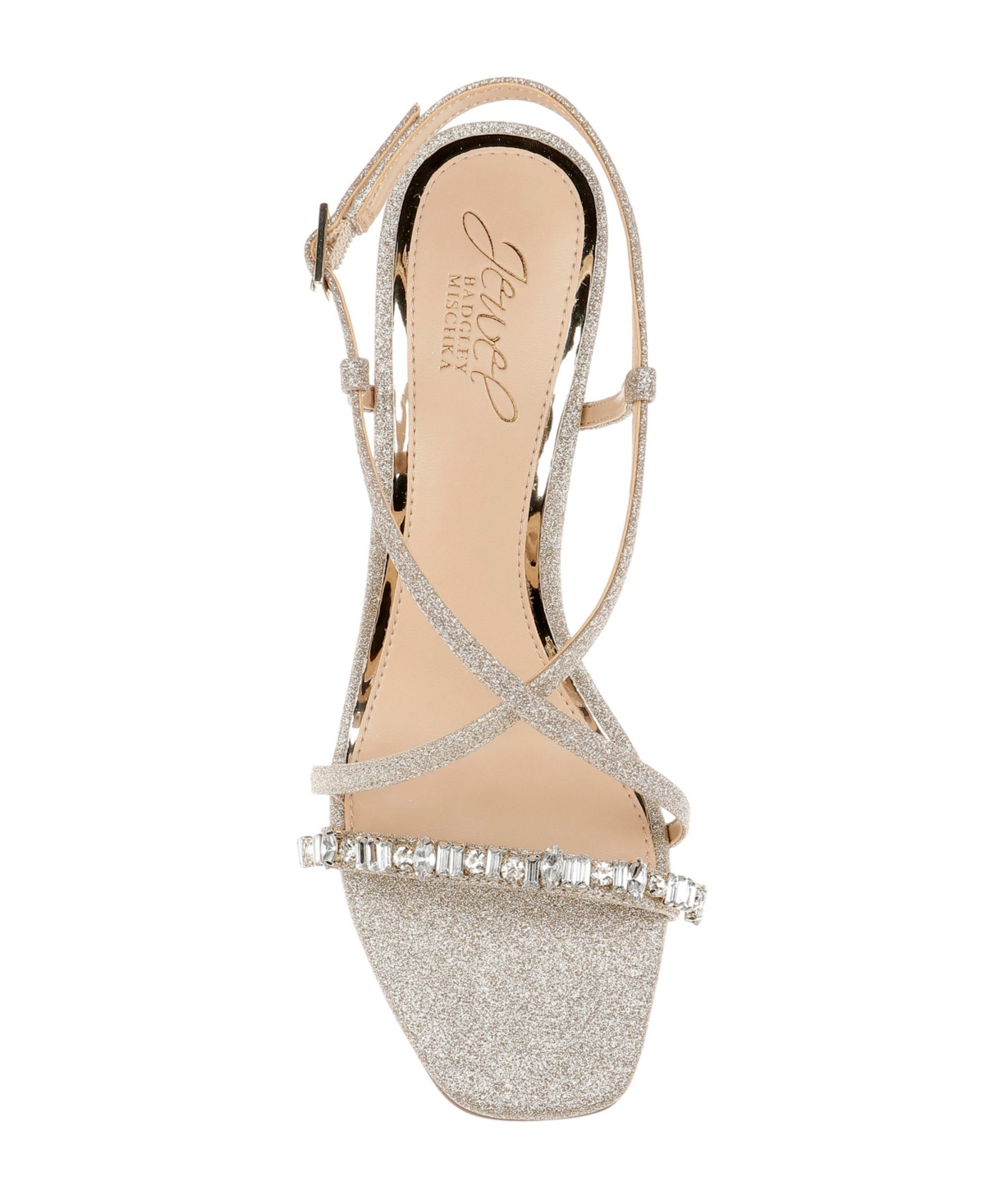 Jewel Badgley Mischka Women's Alexis Crisscross Strap Evening Sandals