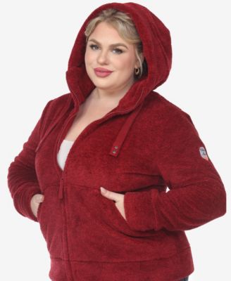 Plus Size Hooded Sherpa Jacket