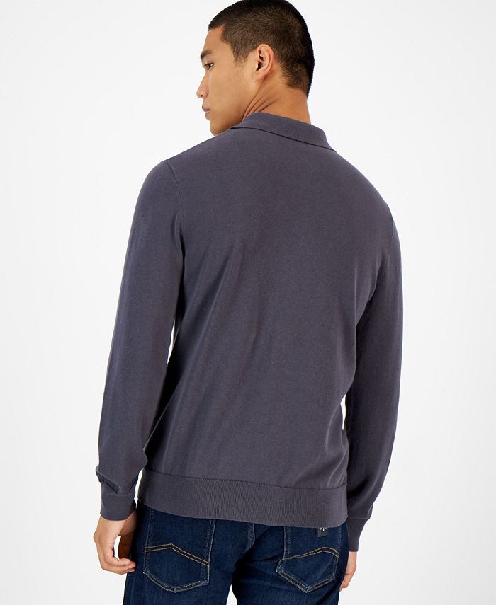 AX Armani Exchange Men's LongSleeve Knit Polo Shirt Macy's