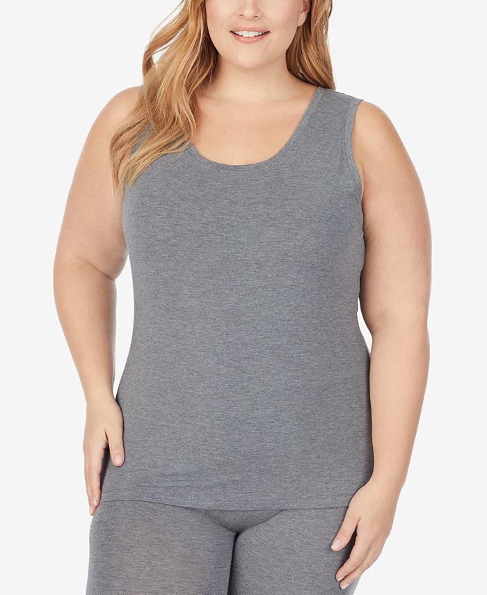 Cuddl Duds Plus Size Softwear with Stretch Reversible Tank Top
