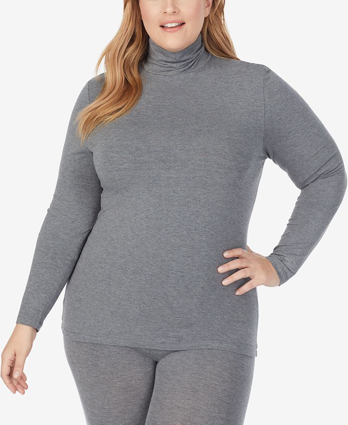 Cuddl Duds Plus Size Softwear with Stretch Turtleneck Macy's