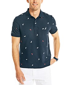 Men's Sustainably Crafted Classic-Fit Critter Print Deck Polo