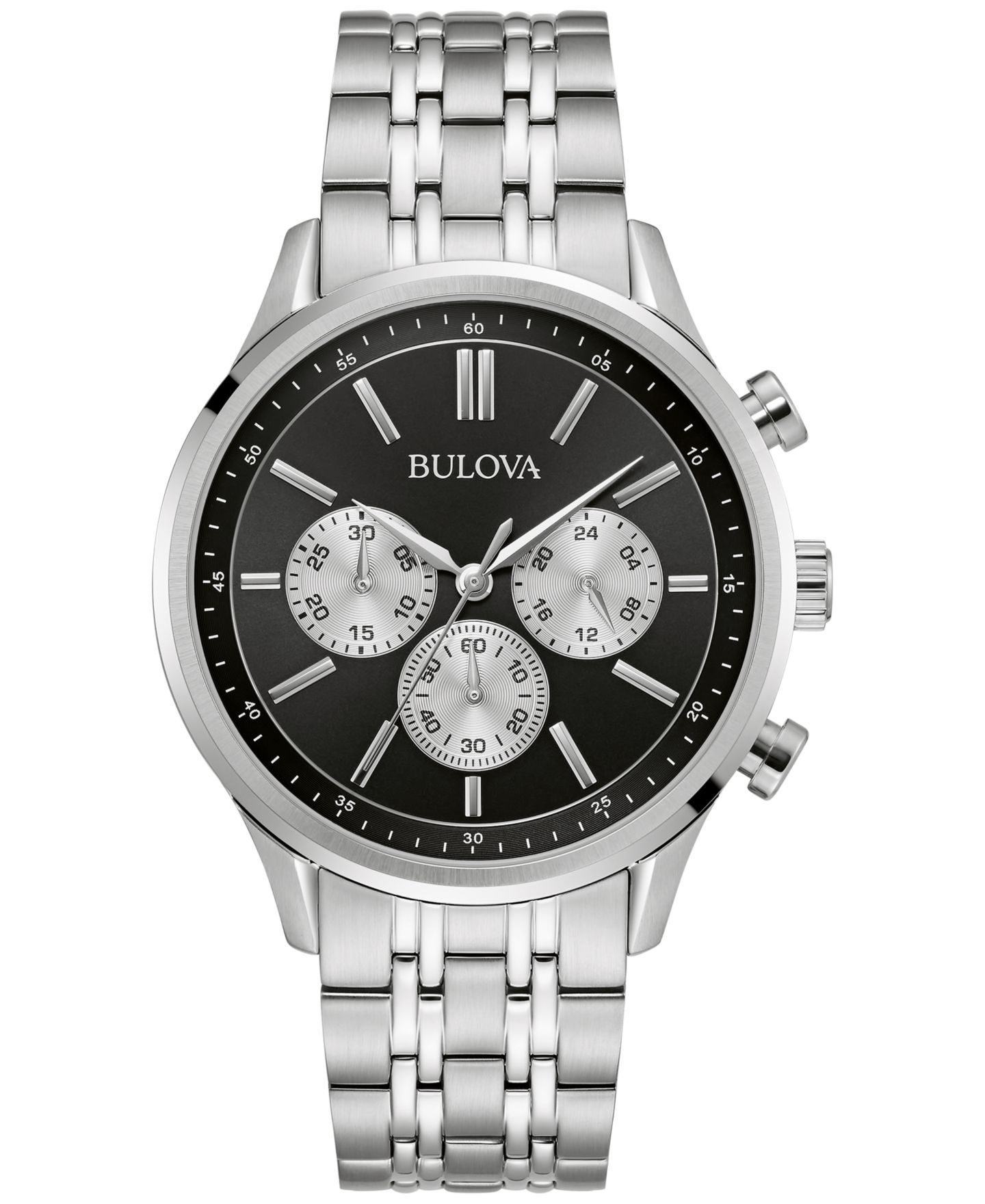 Мужские часы Bulova Chronograph Classic Stainless Steel Bracelet Watch 42mm — фото 1