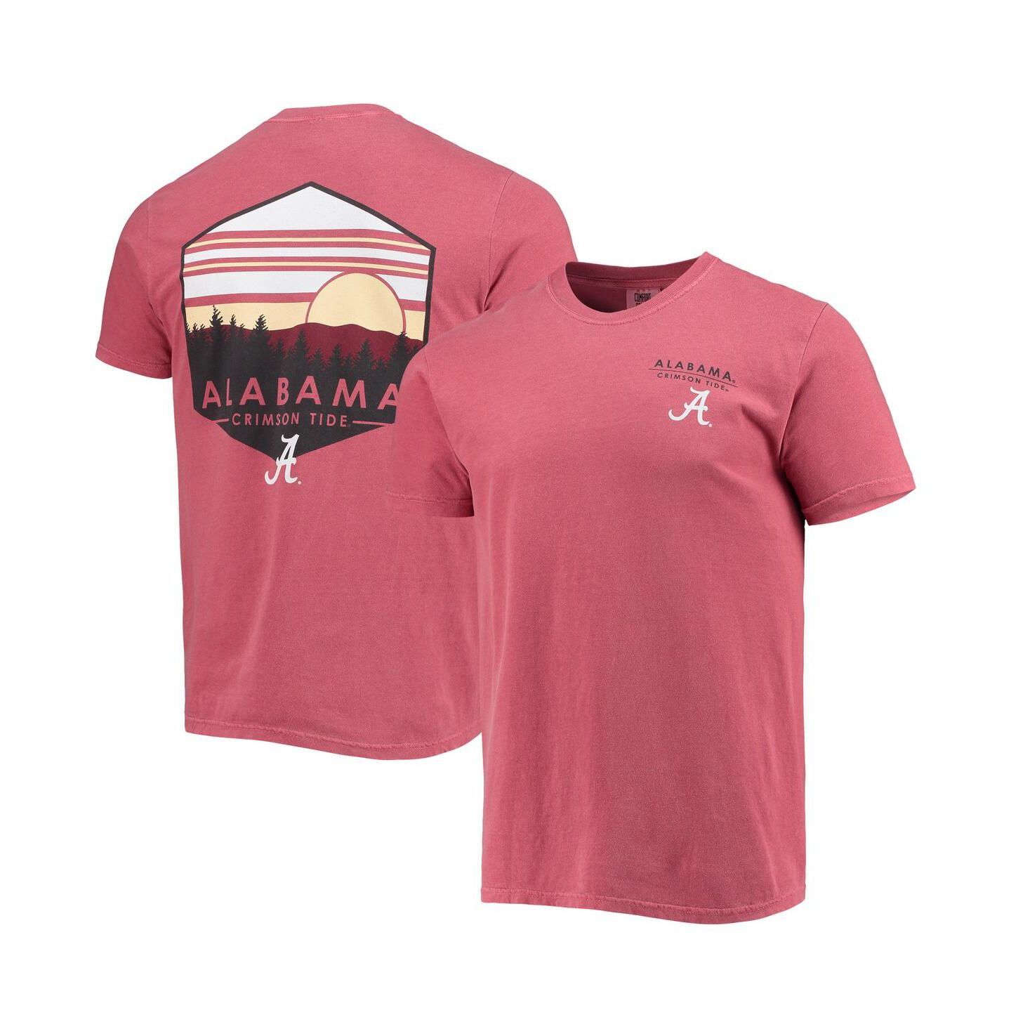 Мужская футболка Image One Crimson Alabama Crimson Tide Landscape Shield Comfort Colors — фото 1