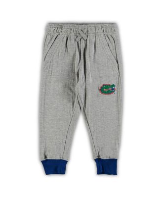 Boys and Girls Infant Wes and Willy Heathered Gray, Royal Florida Gators Jie Jie Long Sleeve Bodysuit and Pants Set