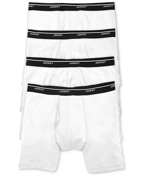 Jockey Men's Tagless LowRise Boxer Briefs 4Pack & Reviews Underwear