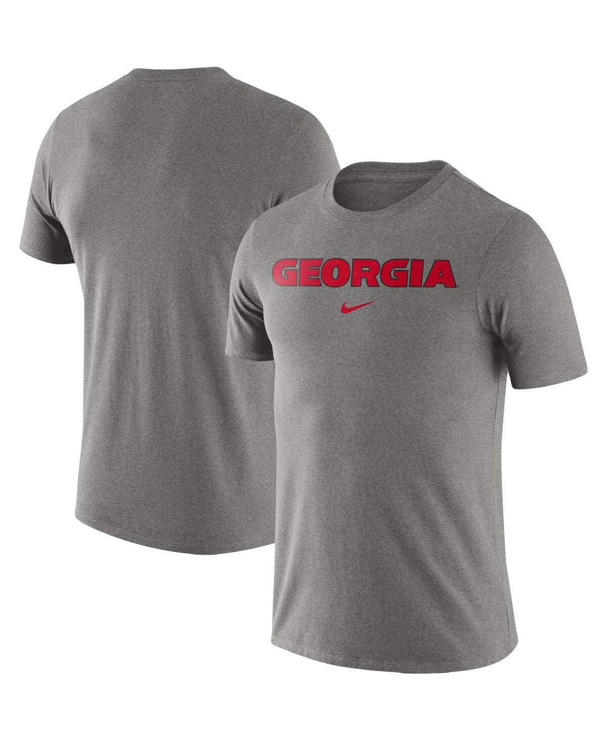 Men's Nike Heathered Gray Georgia Bulldogs Essential Word mark T-shirt