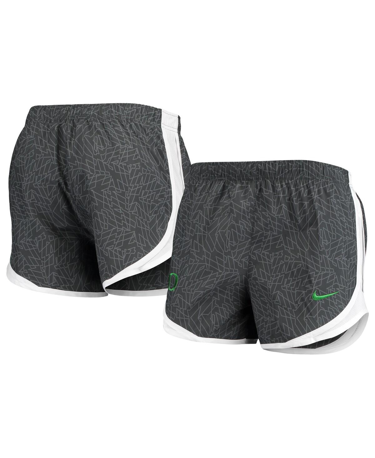 Women's Nike Black and White Oregon Ducks Performance Tempo Shorts