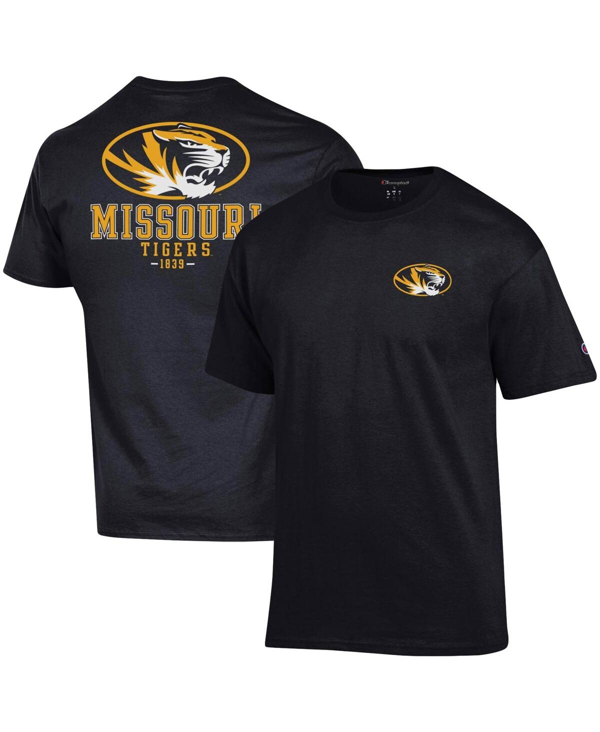 Champion Men's  Black Missouri Tigers Stack 2-hit T-shirt