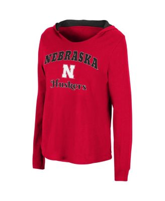Women's Scarlet Nebraska Huskers Catalina Hoodie Long Sleeve T-shirt
