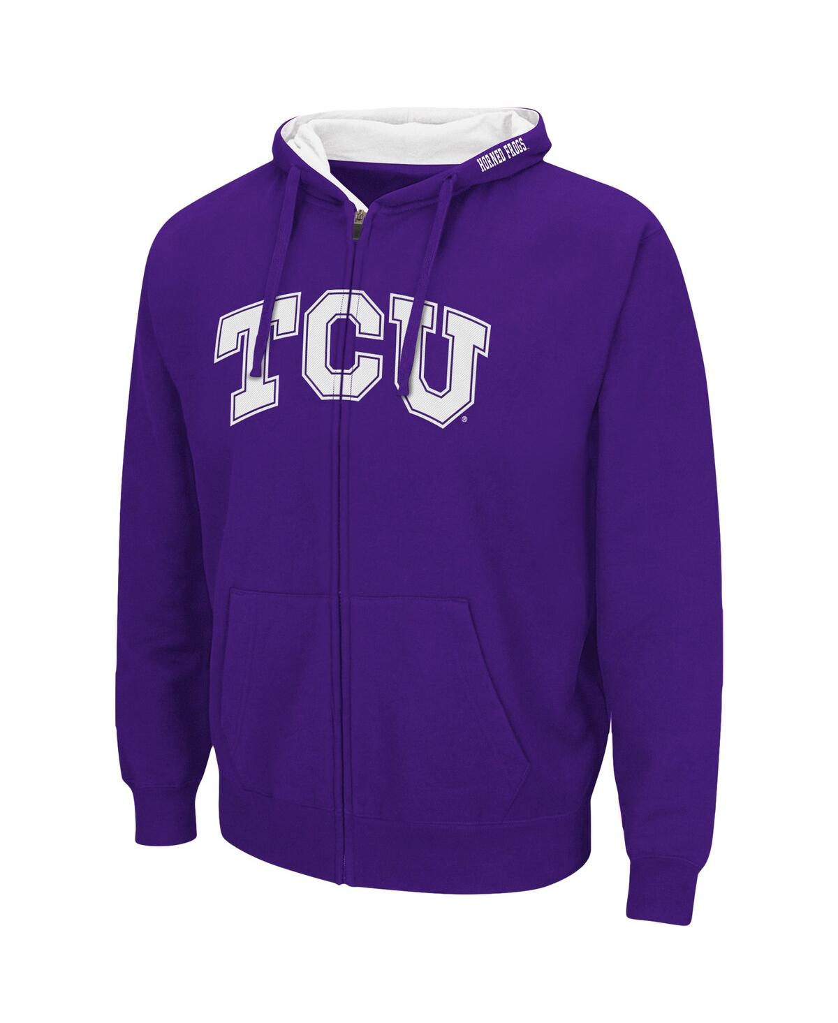 Colosseum Men's Purple Tcu Horned Frogs Arch Logo 3.0 Pullover Hoodie In Purple