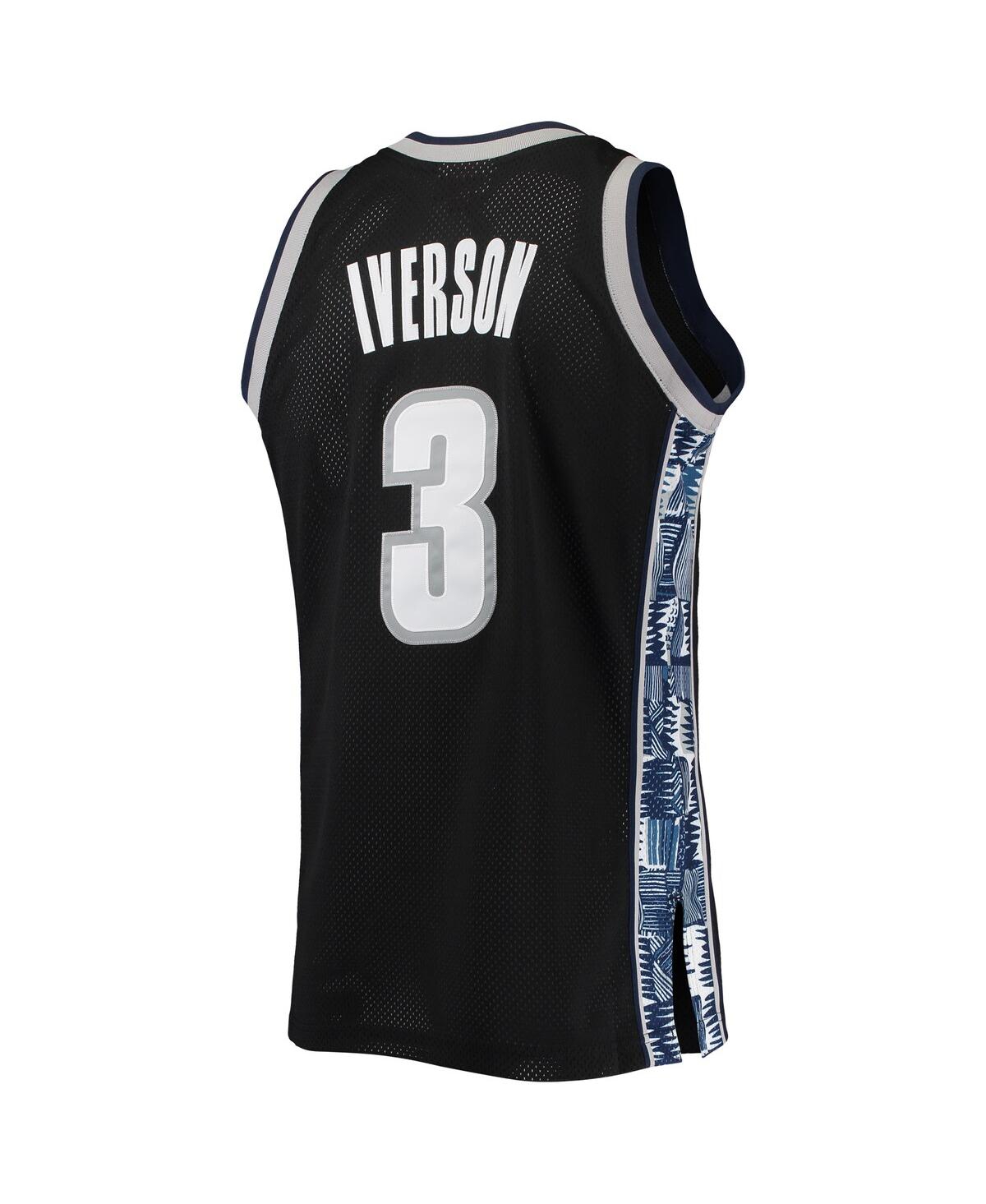 Men's Mitchell & Ness Allen IversonGeorgetown Hoyas 1995-96 Authentic Throwback Jersey - Black