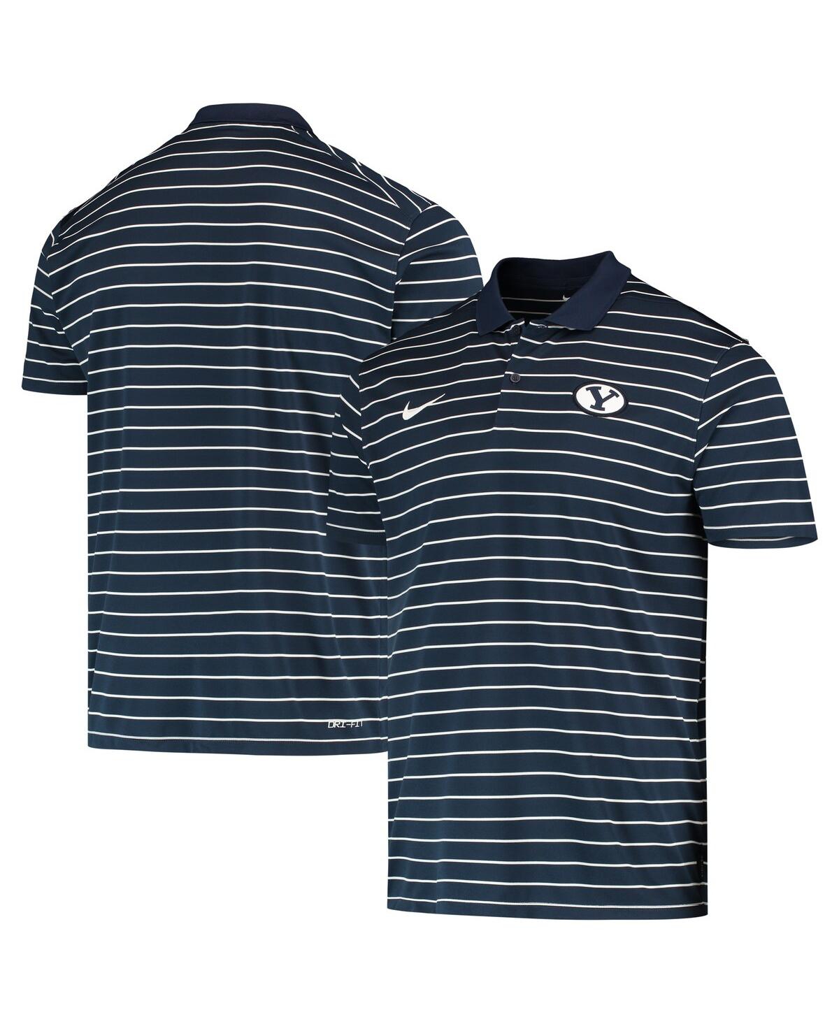Men's Nike Navy Byu Cougars Victory Stripe Performance Polo Shirt