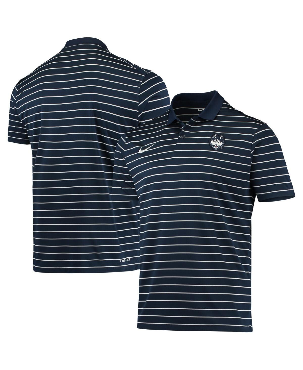 Men's Nike Navy UConn Huskies Victory Stripe Performance Polo Shirt