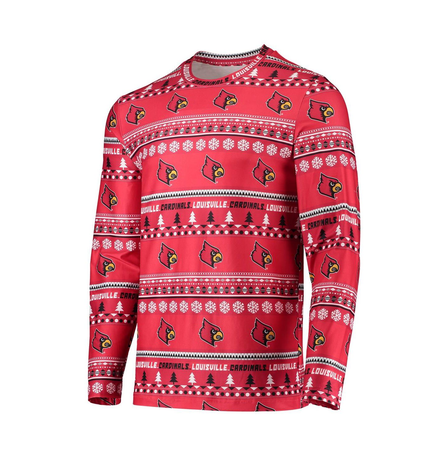 Мужская пижама Concepts Sport Louisville Cardinals Ugly Sweater, Red — фото 3