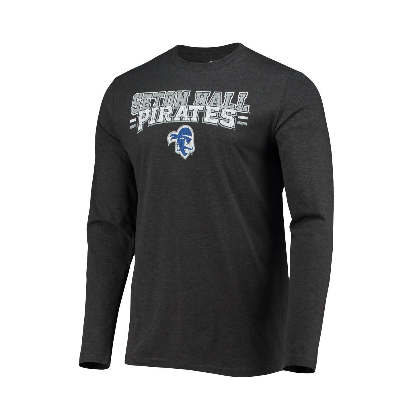 Мужской комплект для сна Concepts Sport Seton Hall Pirates Meter, Blue, Heathered Charcoal — фото 2
