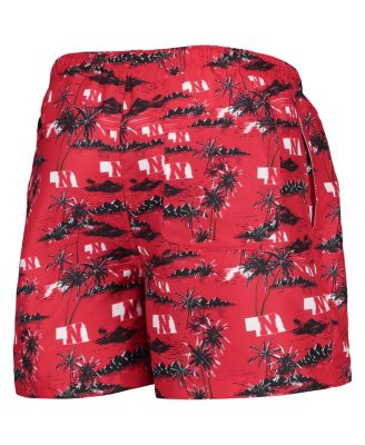 Men's Scarlet Nebraska Huskers Island Palm Swim Trunks