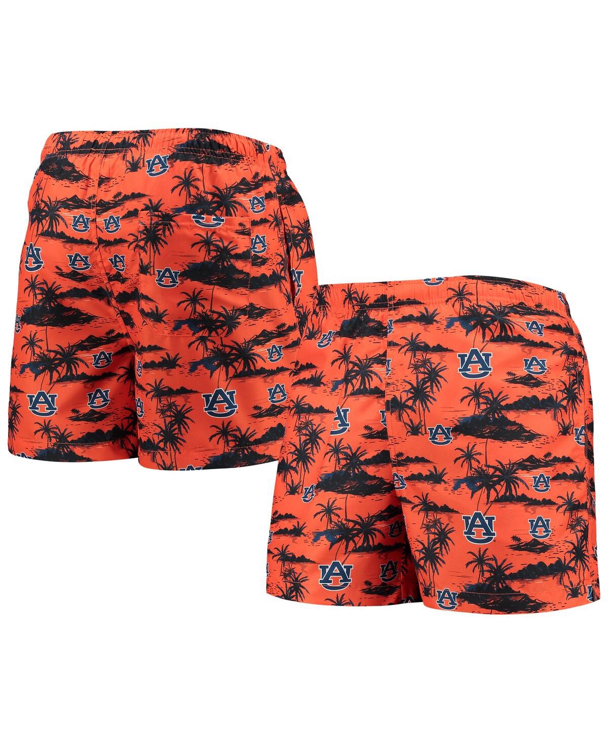 Shop Foco Men's  Orange Auburn Tigers Island Palm Swim Trunks