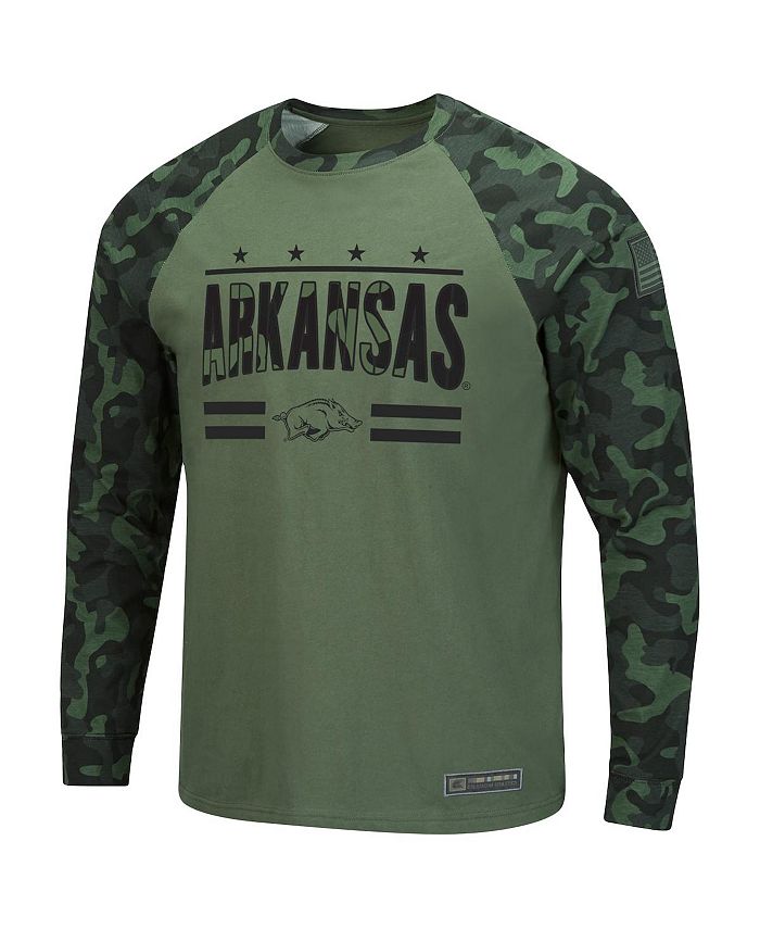 Colosseum Men's Olive and Camo Arkansas Razorbacks OHT Military ...