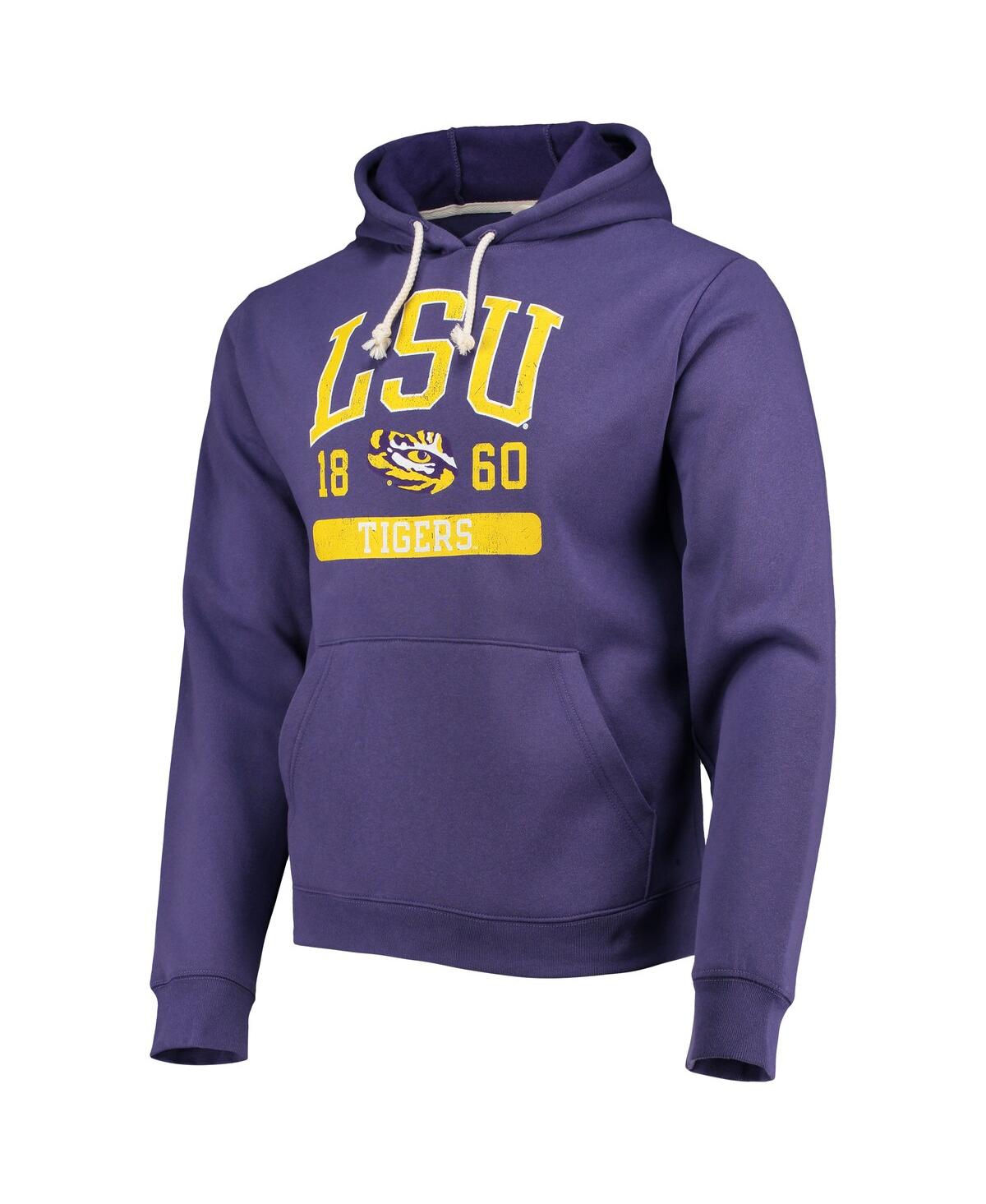 Men's League Collegiate WearLsu Tigers Volume Up Essential Fleece Pullover Hoodie - Purple