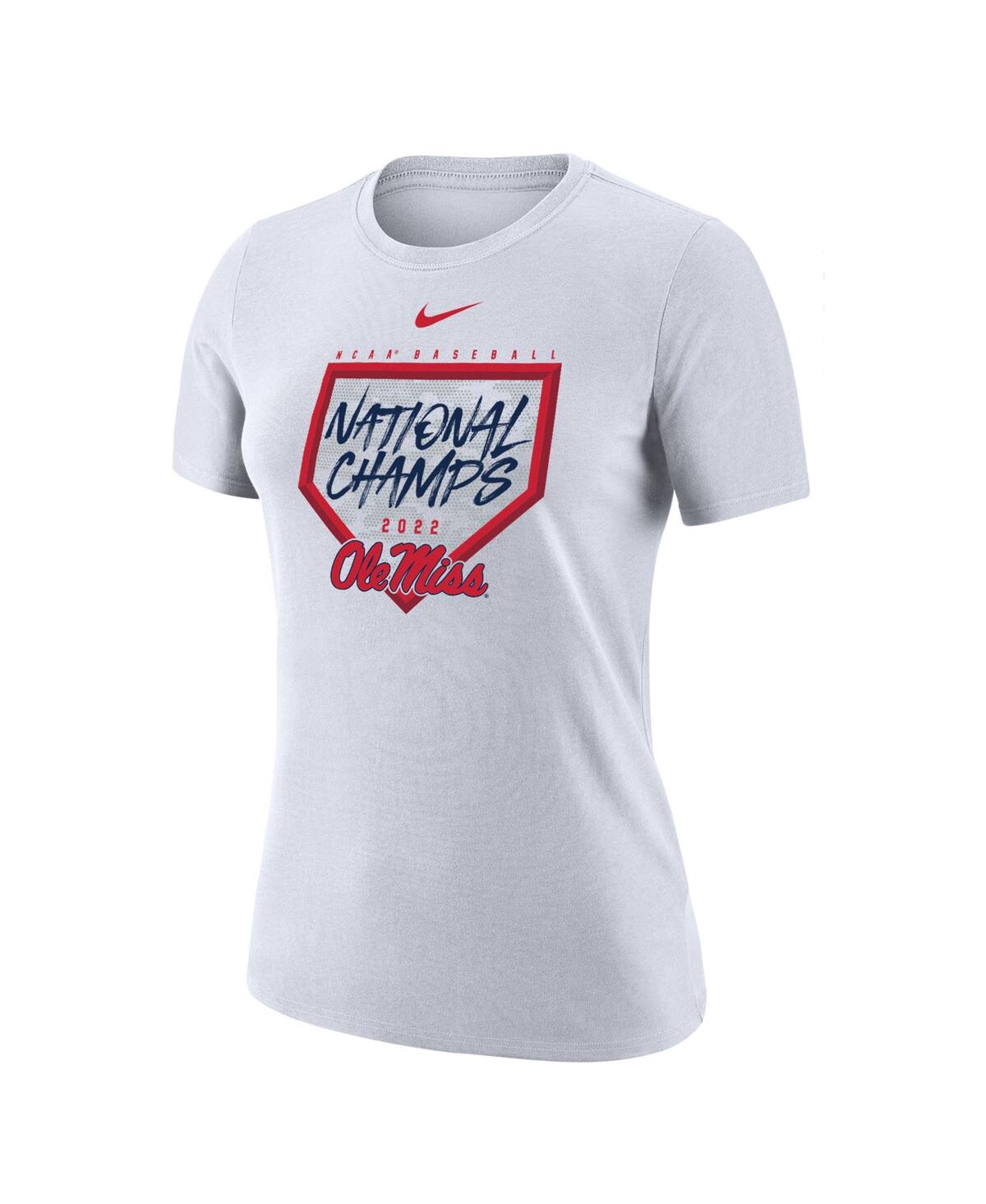Shop Nike Women's  White Ole Miss Rebels 2022 Ncaa Men's Baseball College World Series Champions T-shirt
