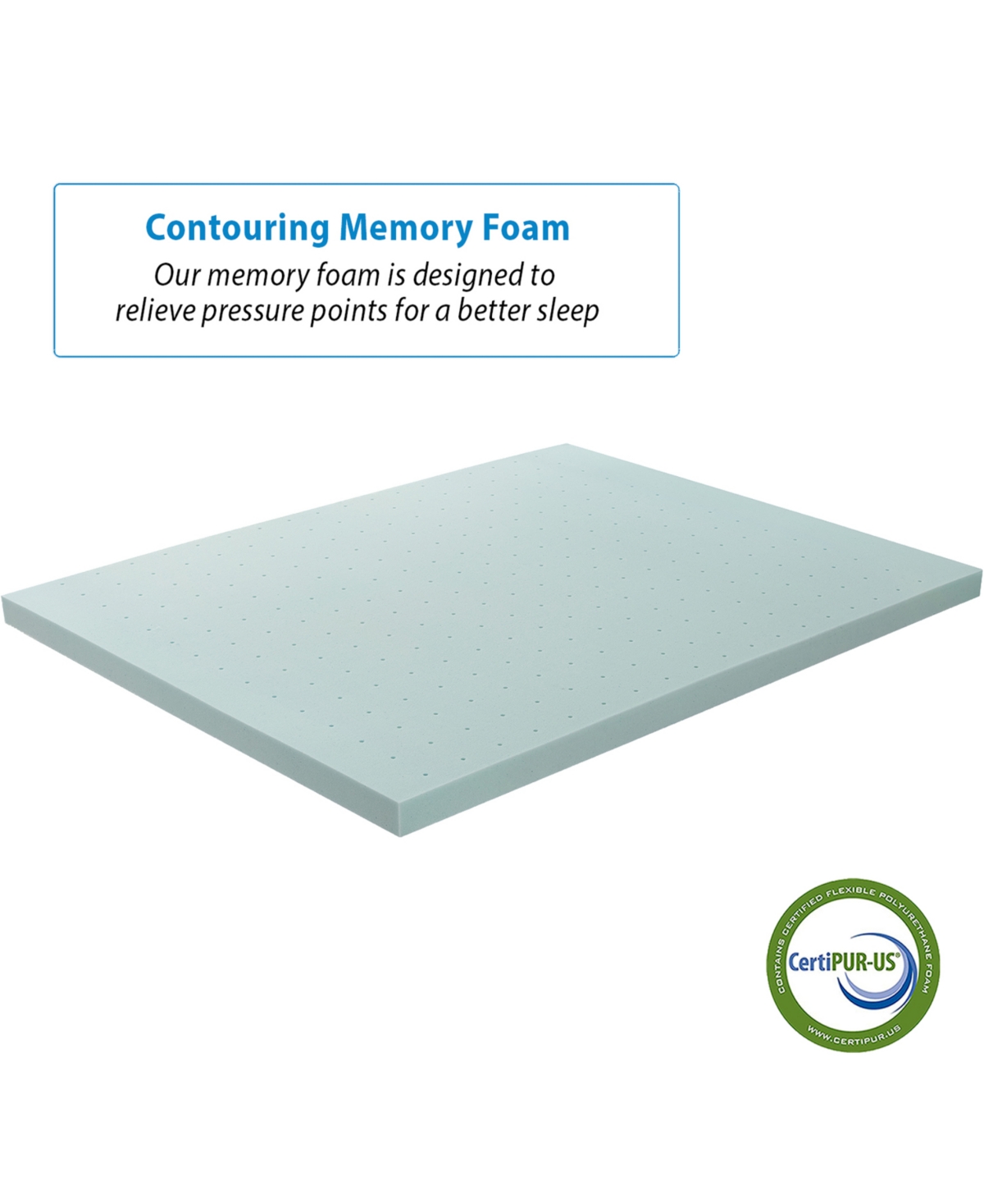 Nestl Gel Infused Mattress Topper Ventilated Design Memory Foam 2" Mattress Pad