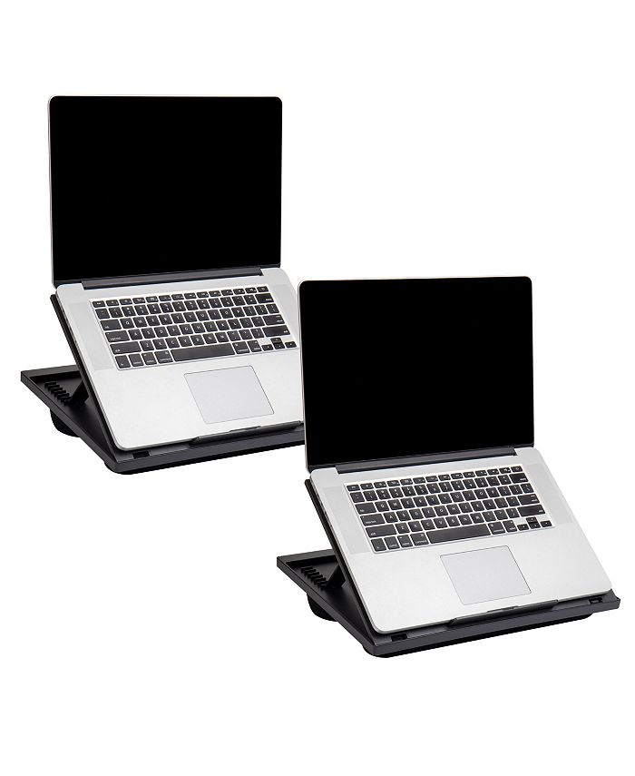 Mind Reader Adjustable Laptop Desk with Builtin Cushions, Set of 2