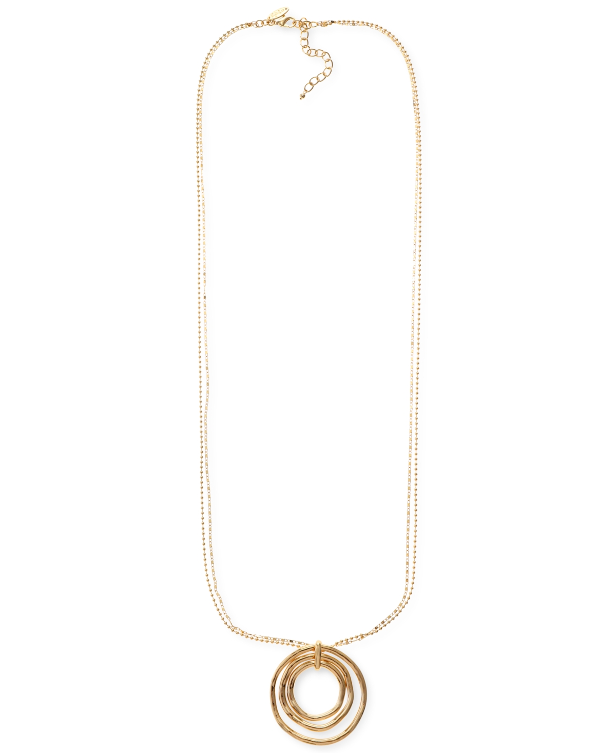 Style & Co Gold-tone Multi-chain Circle Pendant Necklace, 36" + 3" Extender, Macy's Exclusive In Gold