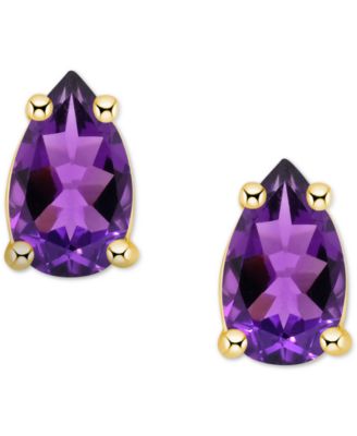 Amethyst Pear Stud Earrings (3/8 ct. t.w.) in 14k Gold