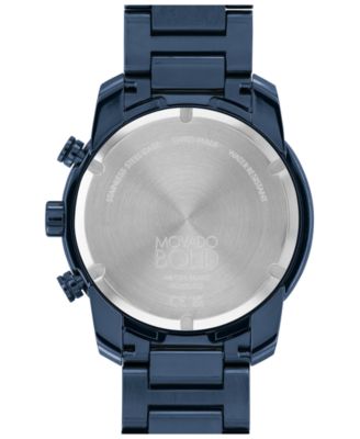 Men's Bold Verso Dark Blue Ionic Plated Steel Bracelet Watch 44mm