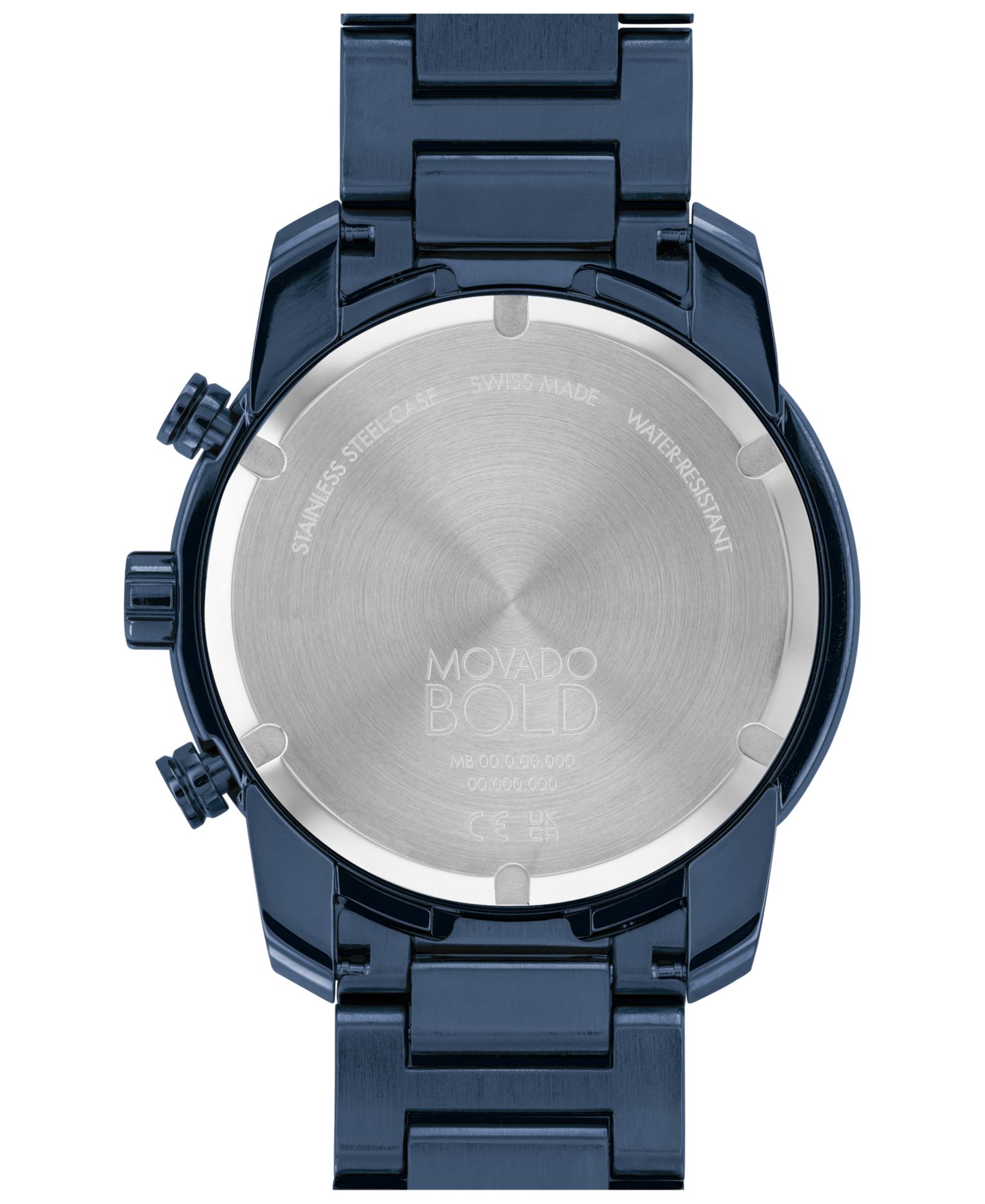 Мужские часы Movado Bold Verso Dark Blue Ionic Plated Steel Bracelet Watch 44mm — фото 3
