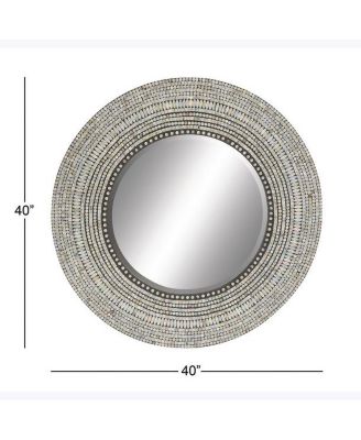 Coastal Wood Wall Mirror, 32" x 32"