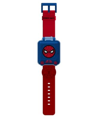 Kid's Spider-Man Educational Learning Red Silicone Strap Watch, 40mm