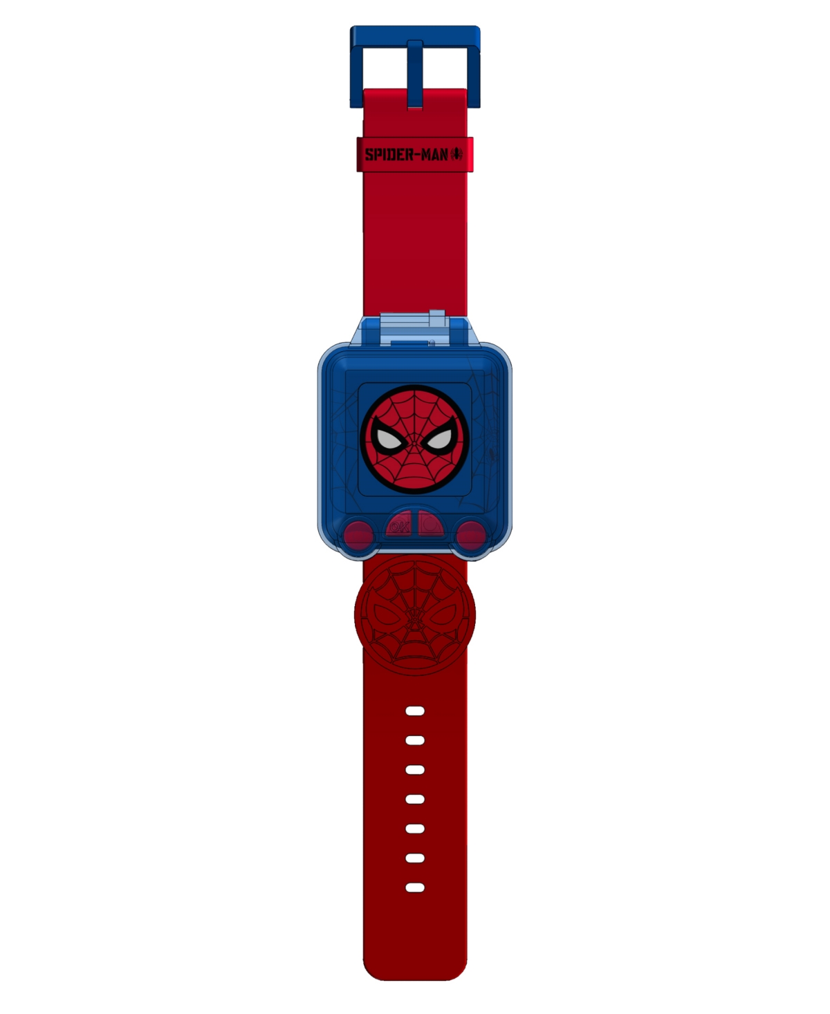 Marvel Kid's Spider-man Educational Learning Red Silicone Strap Watch, 40mm In Blue