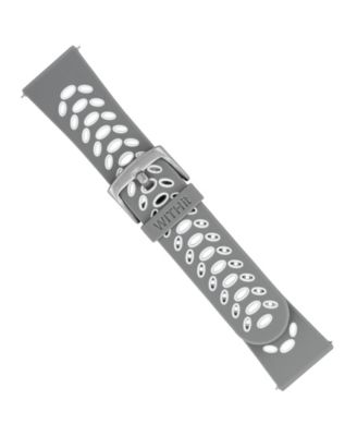 Grey and White Silicone Sport Band designed for Fitbit Versa, Versa 2 and Versa Lite