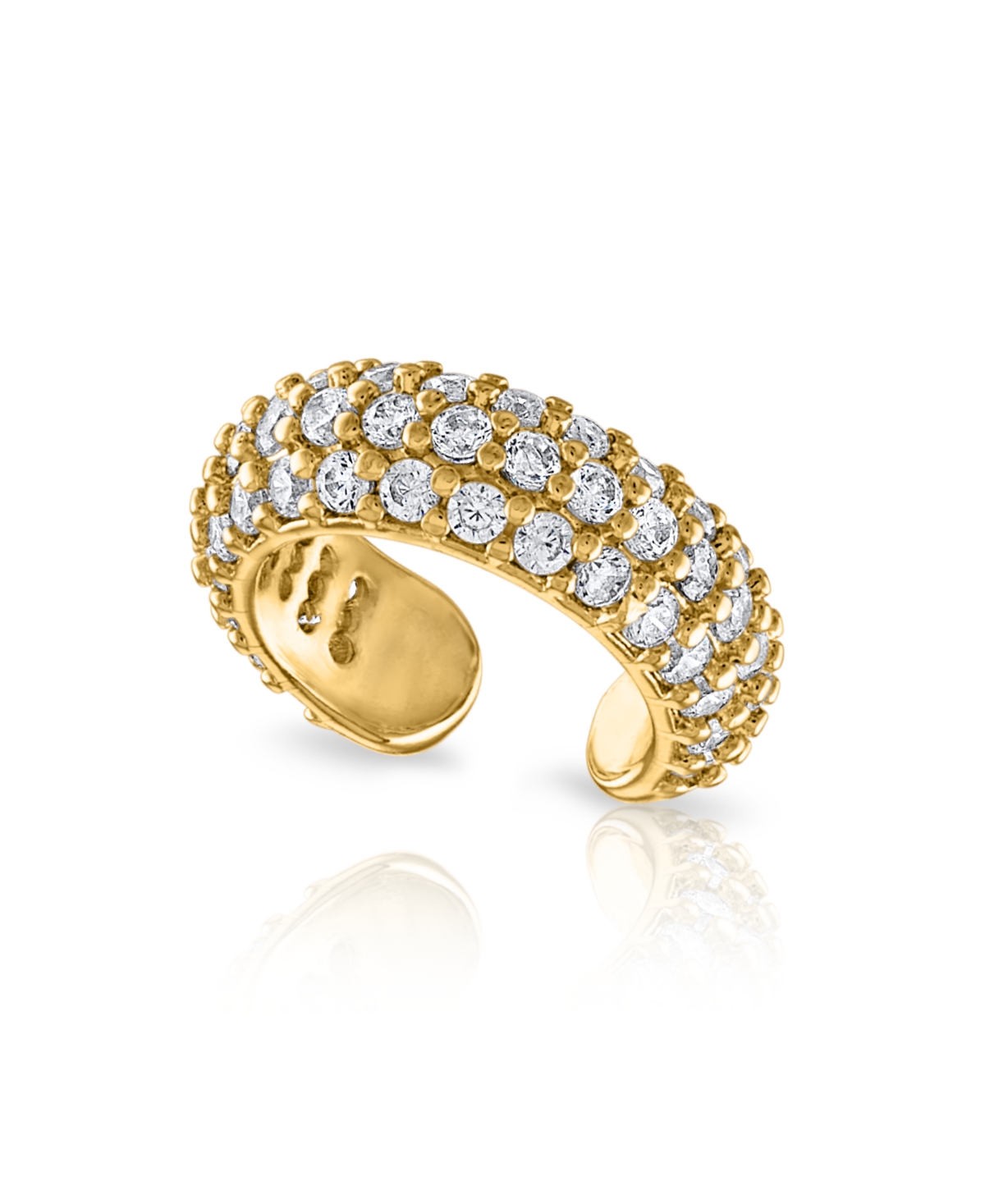 Ydmky Earcuff in 18K Gold- Plated Brass And Cubic Zirconia - Gold