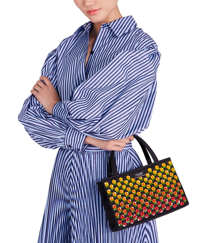 kate spade new york Sam Icon Floral Embellished Nylon Small Tote Macy's