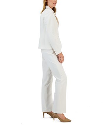 Anne Klein Women s Two Button Jacket Flare Leg Pants Pencil
