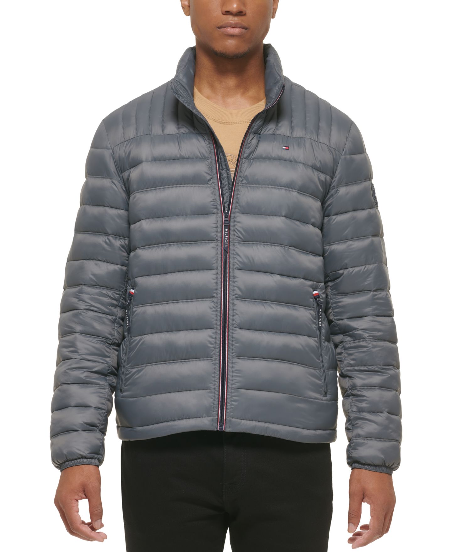 Мужская куртка Tommy Hilfiger Packable Quilted Puffer, цвет: Угольный — фото 1