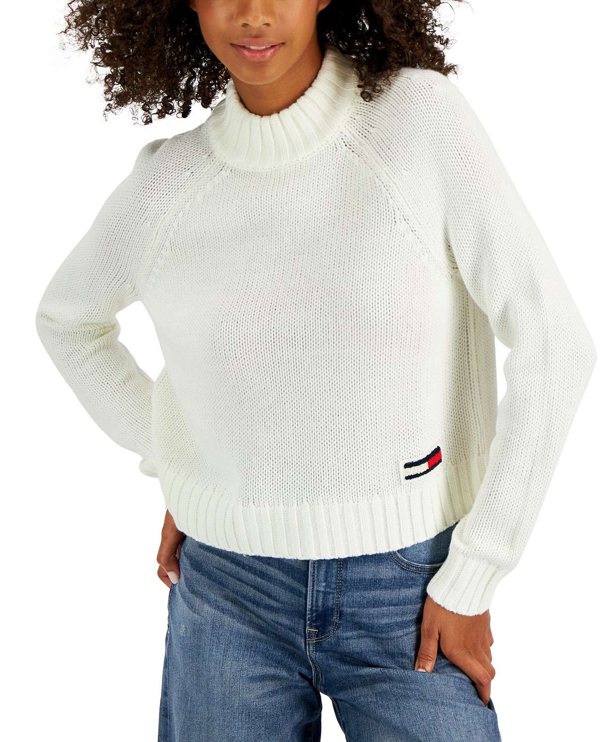 Womens Mock-Neck Sweater