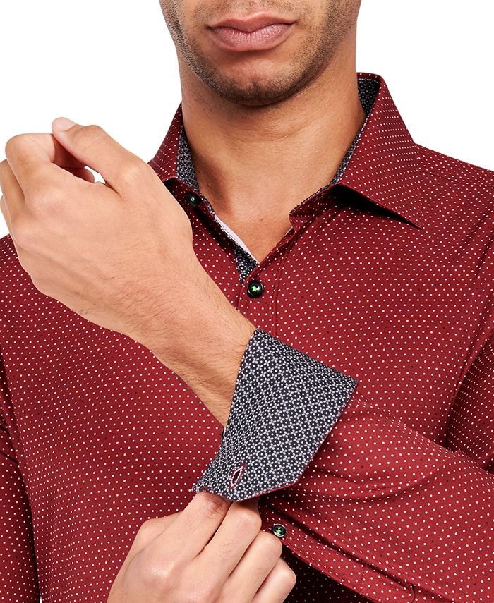 Society of Threads Men's Slim Fit NonIron DotPrint Performance