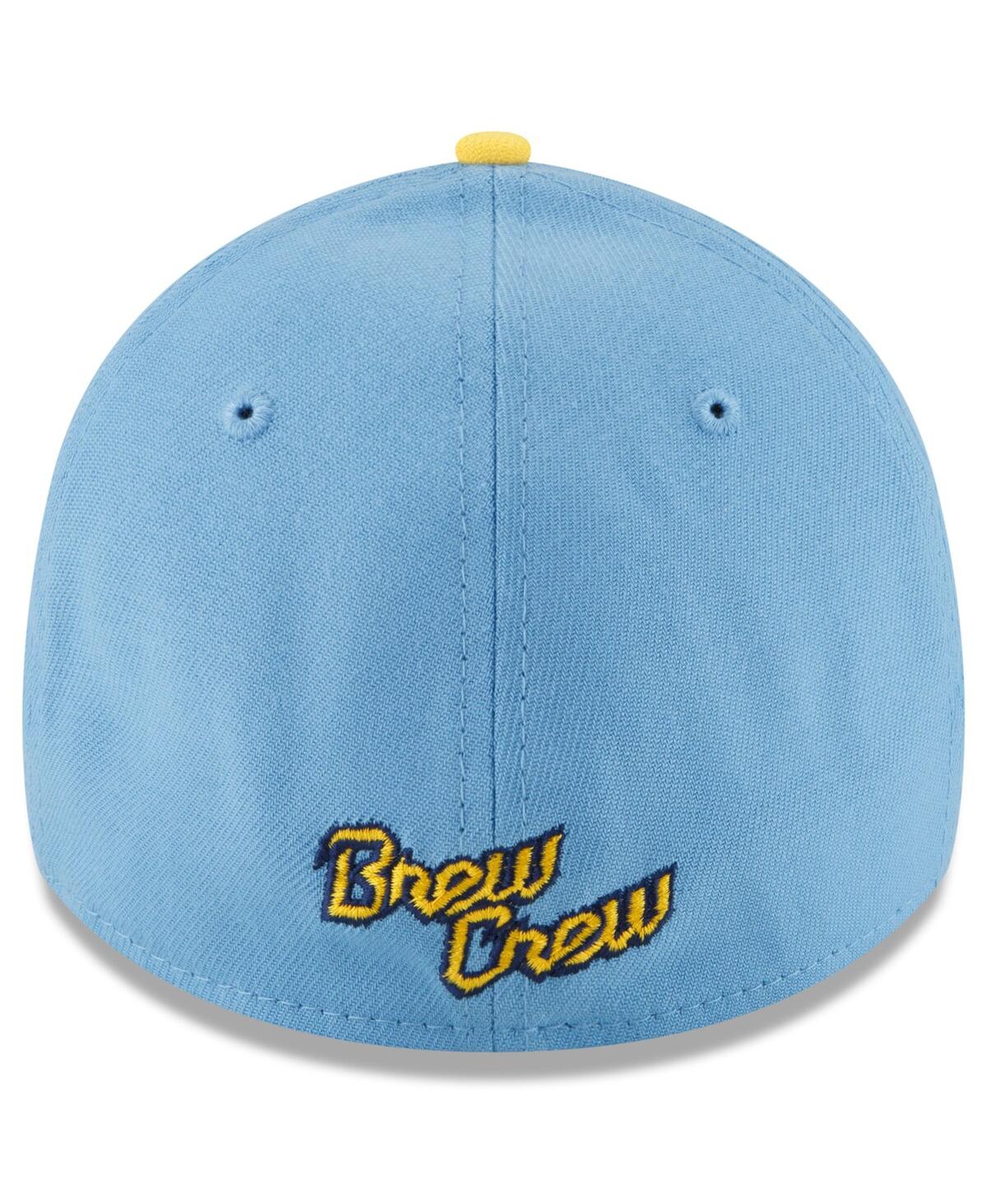 New Era Men's  Powder Blue Milwaukee Brewers City Connect 39thirty Flex Hat In Powder Blue