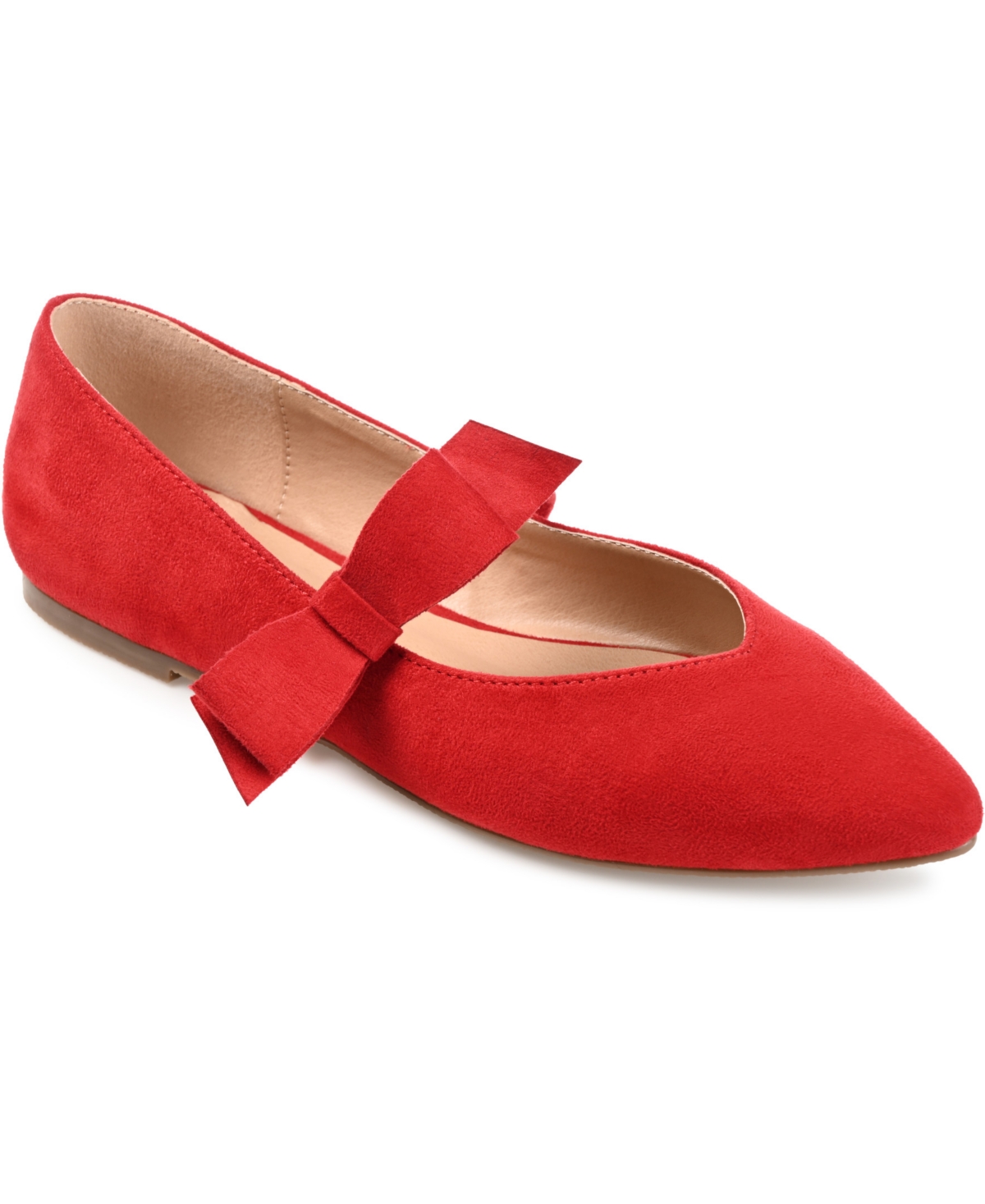 1950s Style Shoes | Heels, Flats, Boots, Sandals Journee Collection Womens Aizlynn Mary Jane Flats - Red $56.24 AT vintagedancer.com