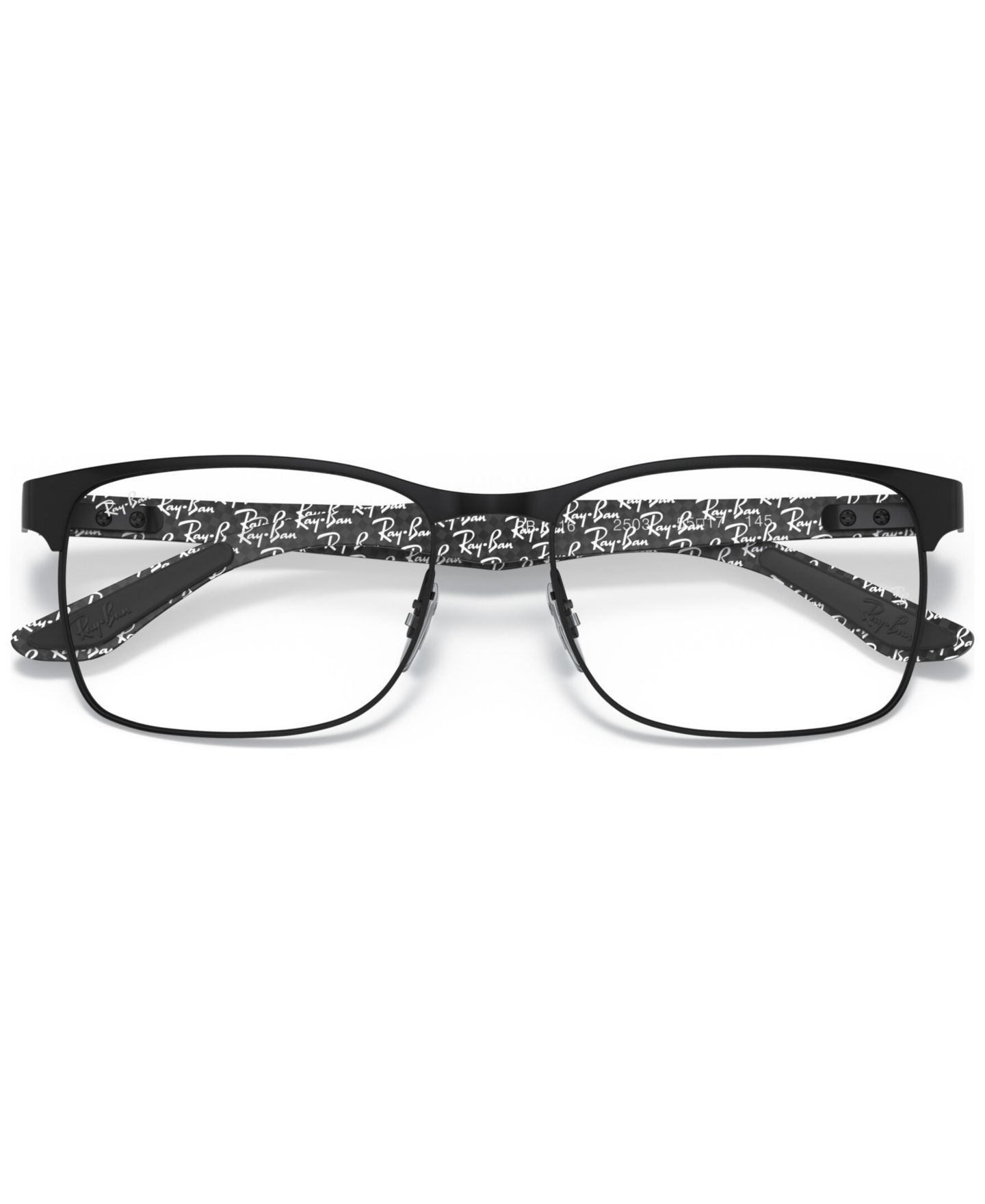 Очки Ray-Ban Unisex Square Metal RB8416 Optics Eyeglasses, цвет: Чёрный, вариант 1 — фото 3