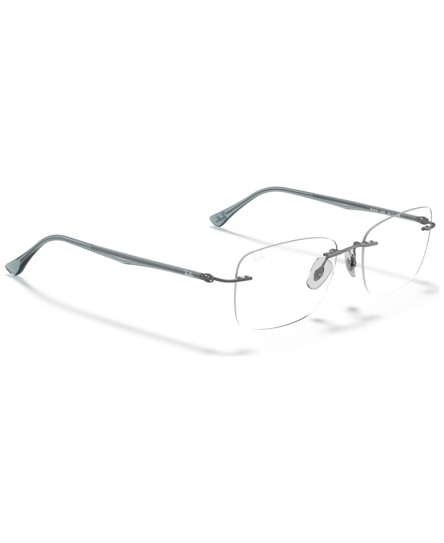 Очки Ray-Ban Unisex Rectangle Titanium RB8725 Optics Eyeglasses, цвет: Mattebrown — фото 5