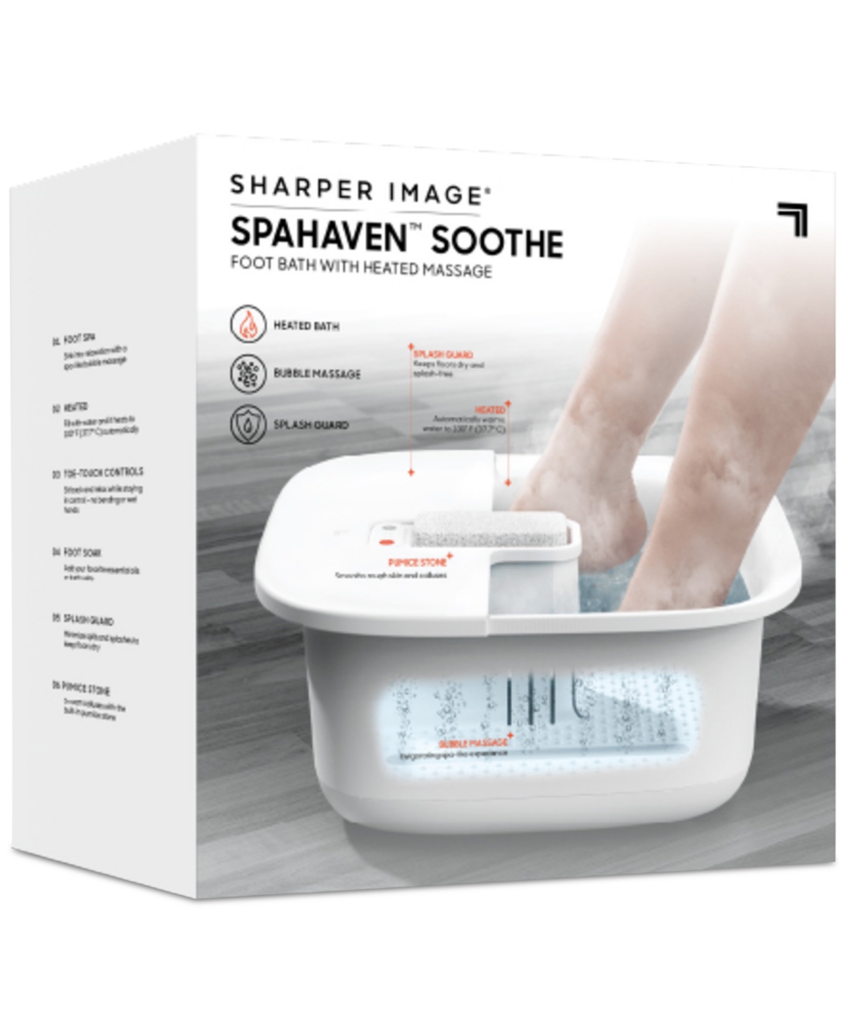 Shop Sharper Image Spahaven Soothe Heated Foot Bath In White