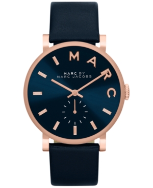 UPC 796483117136 product image for Marc by Marc Jacobs Women's Baker Navy Leather Strap Watch 36mm MBM1329 | upcitemdb.com