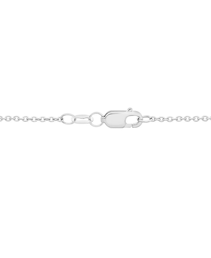Macy's White Topaz Flower Necklace in Sterling Silver - Macy's