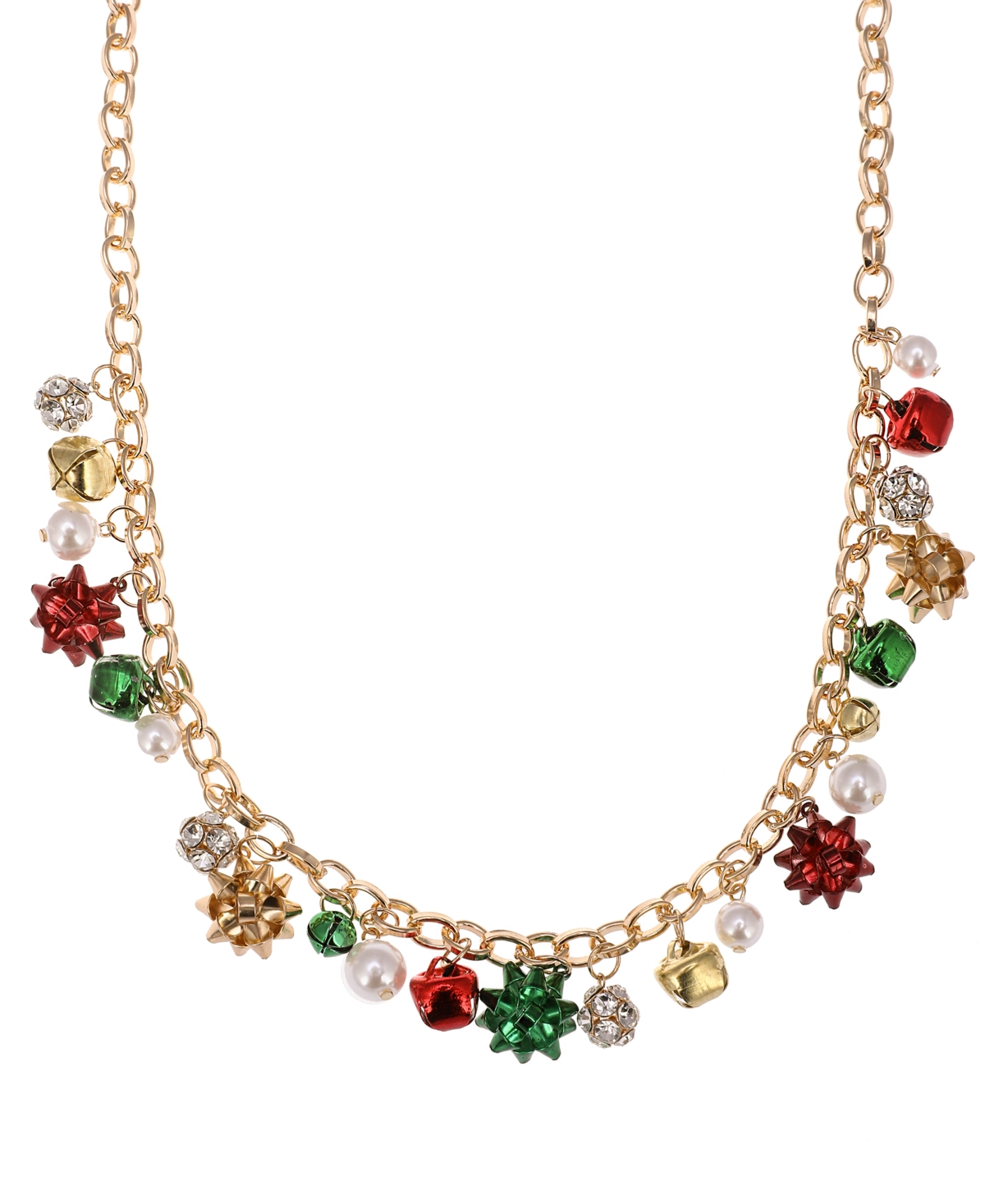 Holiday Lane Gold-Tone Garland Statement Necklace, + extender, Created for Macy's