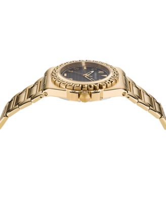 Men's Swiss Greca Reaction Gold-Tone Stainless Steel Bracelet Watch 44mm